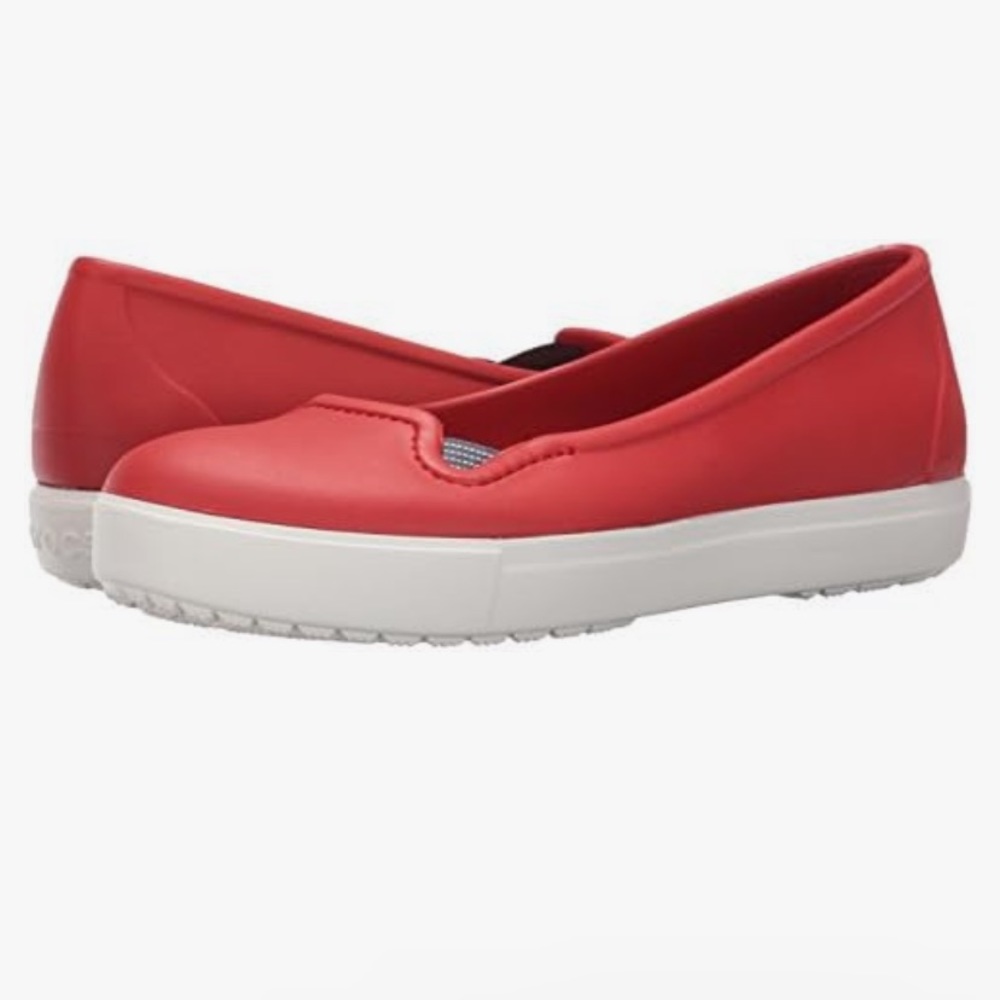 Crocs red citilane flat casual slip on shoes - Picture 1 of 11